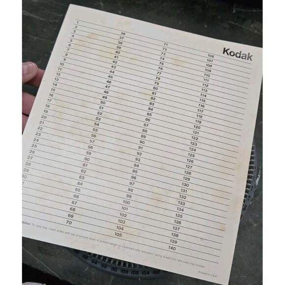 Vintage Kodak Carousel Transvue 140 Slide Tray with Original Box Gray For Slides - Picture 10 of 16